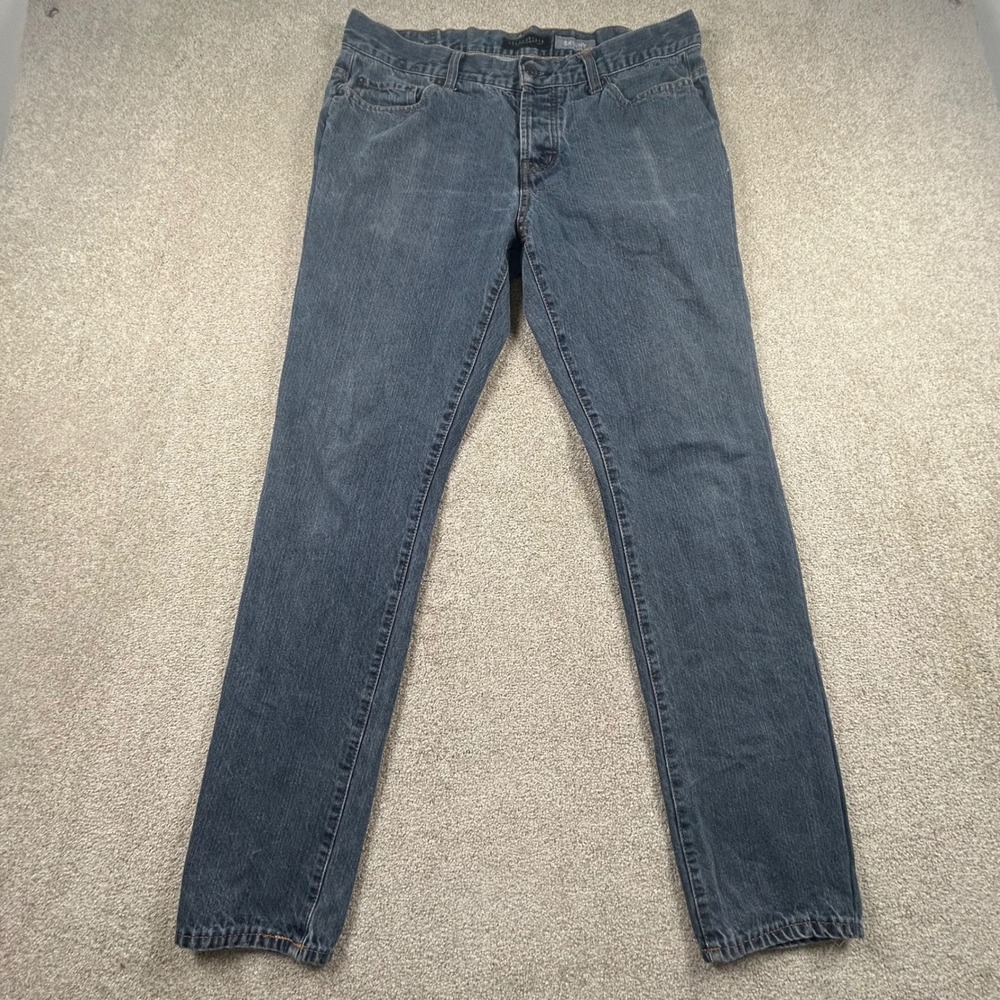 Aeropostale Skinny Jeans Mens 34x32 Blue Denim Pants Medium Wash‎ NYC Design